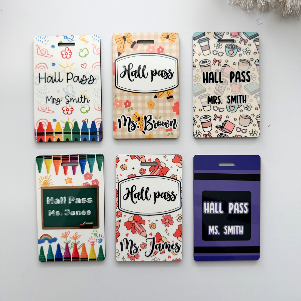 Teacher Hall Pass Set with Lanyard