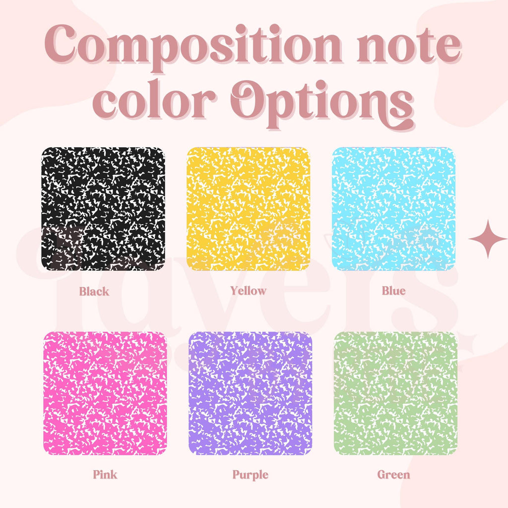 Personalized Teacher Mouse Pad, Custom Name Gift, Composition Notebook Style