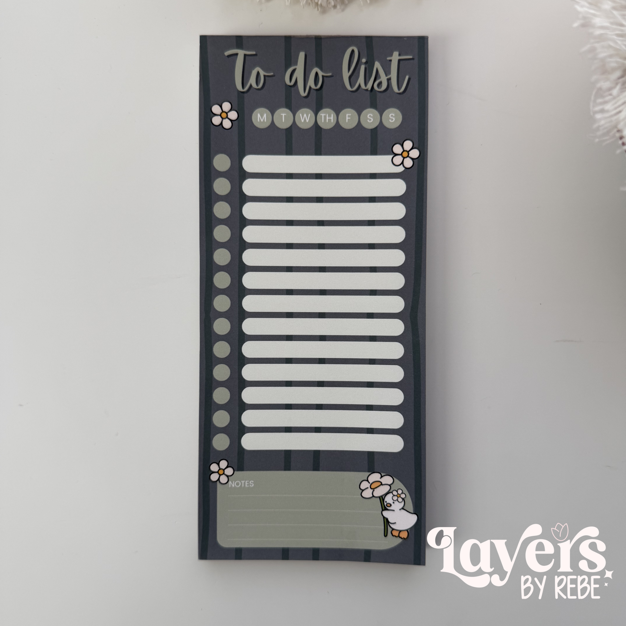 Cute Duck To-Do List Notepad | 3.5x8 Daily Task Planner Pad | Aesthetic Desk Checklist Notepad