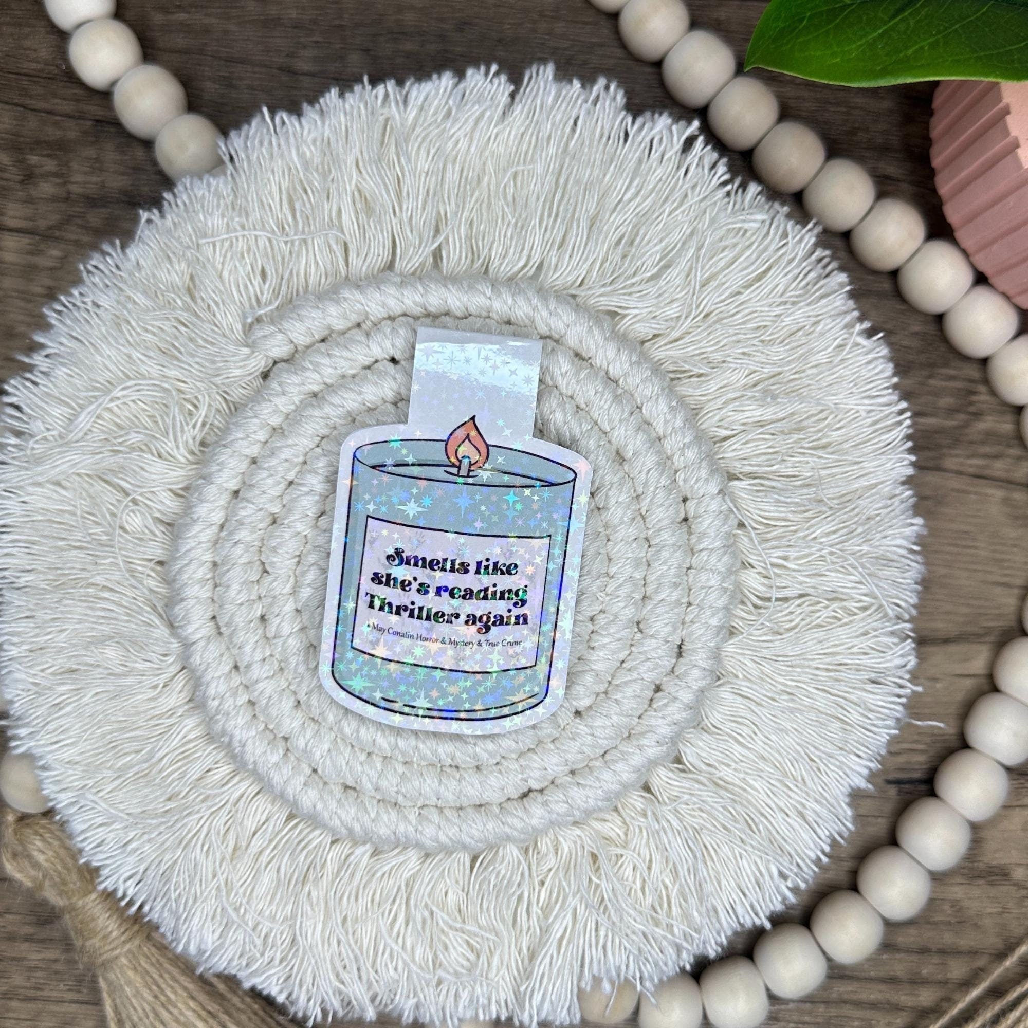 Candle Magnetic Bookmark, Bookish Gift for Thriller Readers