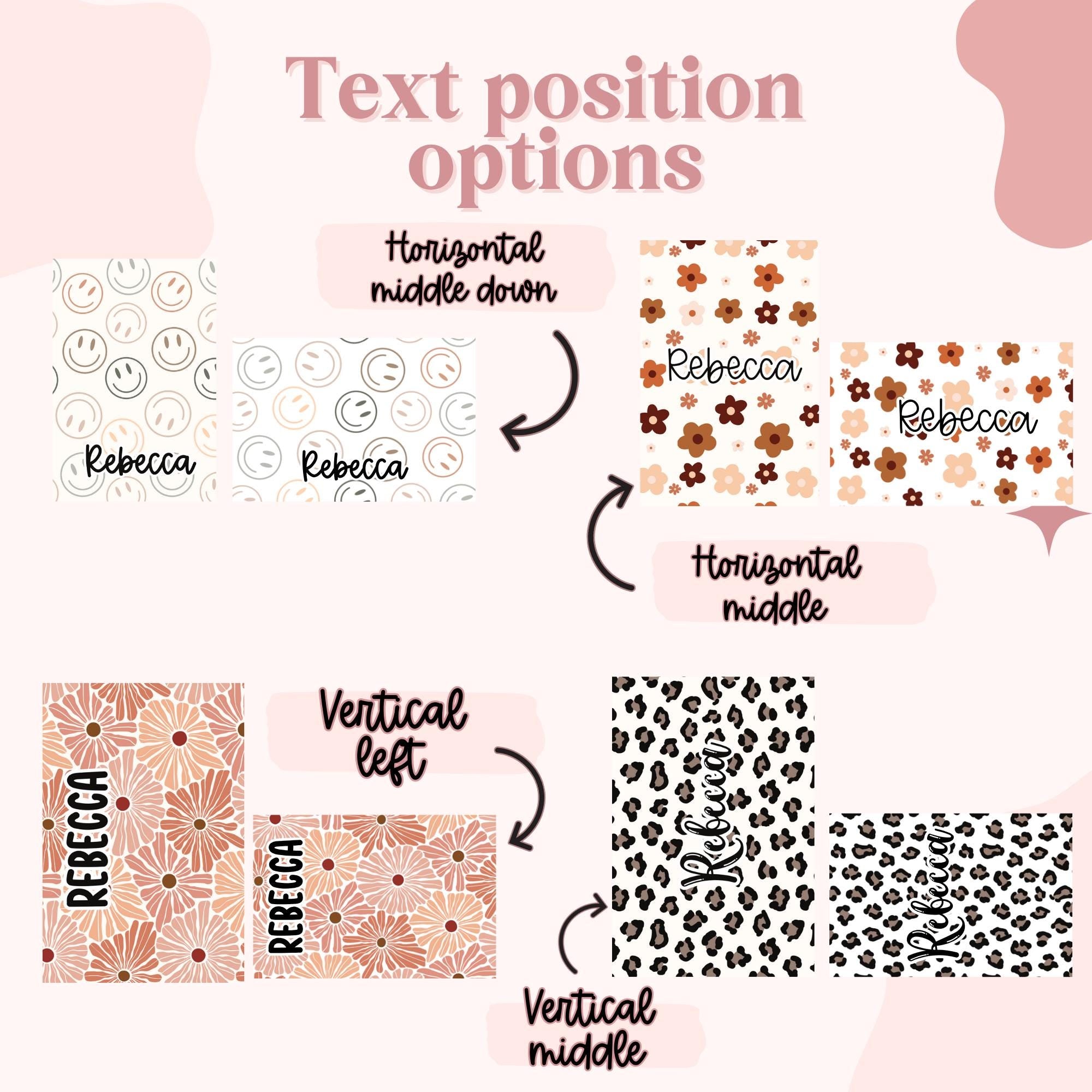 Custom Girly ID Badge Holder, Horizontal Personalized Badge Holder, Vertical Lanyard Accesssory, Cute Gifts For Teachers