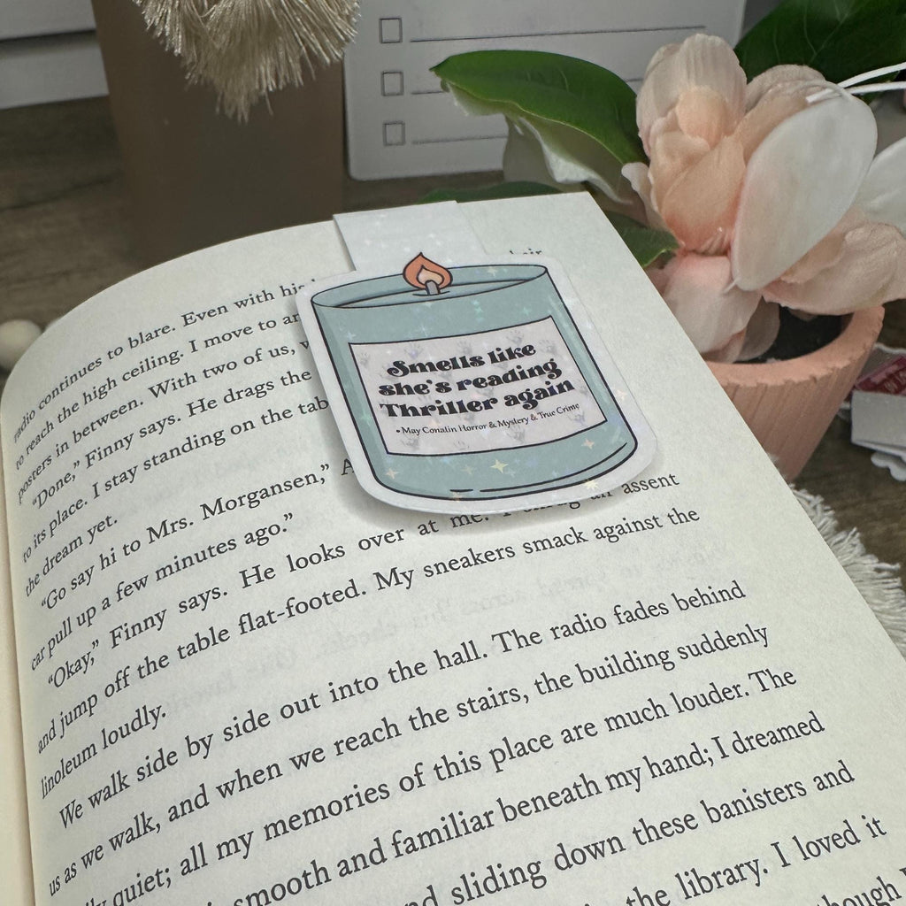 Candle Magnetic Bookmark, Bookish Gift for Thriller Readers