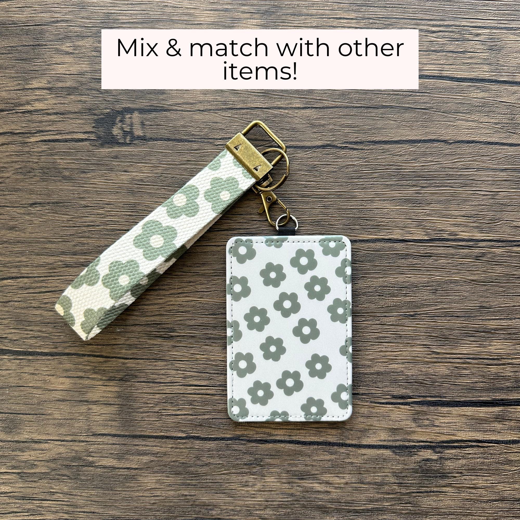 Floral Wristlet Keychain Lanyard, Cute Car Key Fob, Boho Key Holder