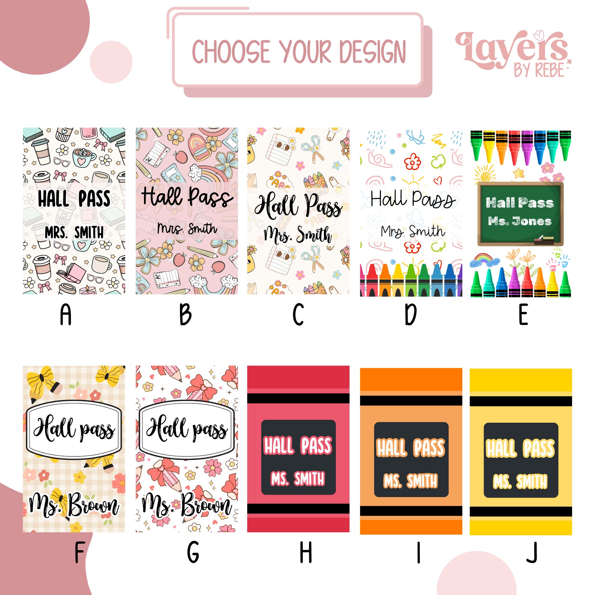 Teacher Hall Pass Set with Lanyard