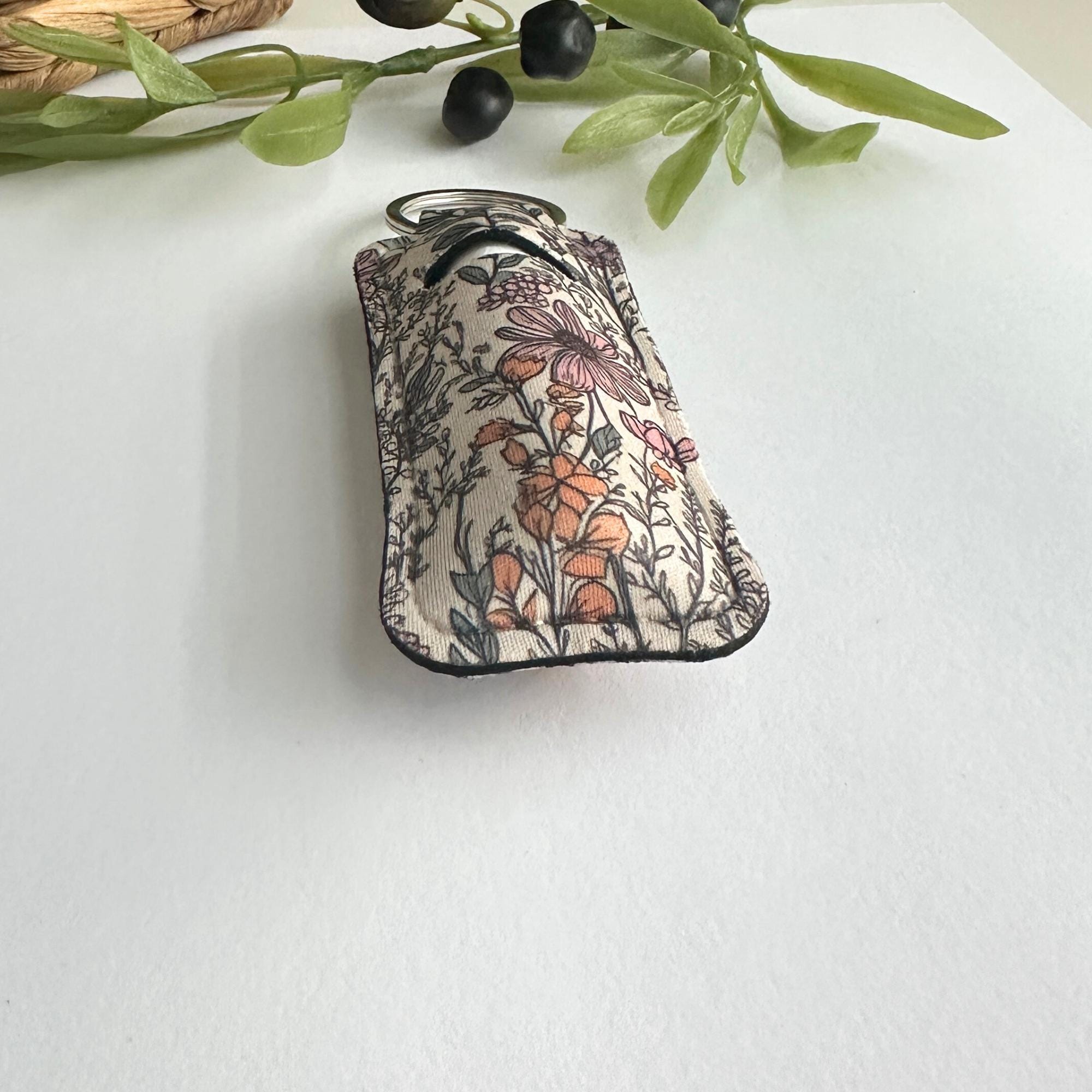Chapstick Holder Keychain, Custom Lipstick Holder, Floral Lip Balm Keychain, Cute Keychain Gifts For Girls