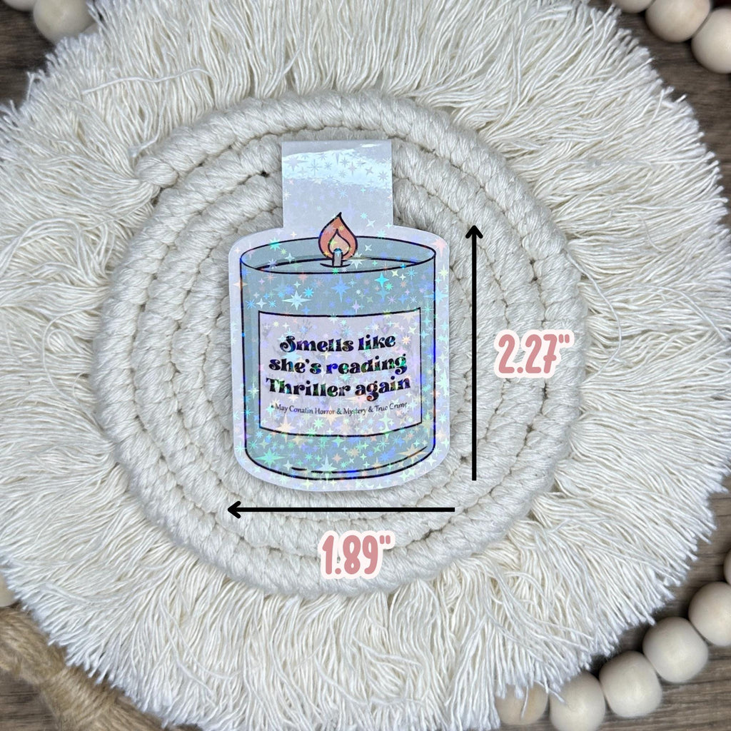 Candle Magnetic Bookmark, Bookish Gift for Thriller Readers
