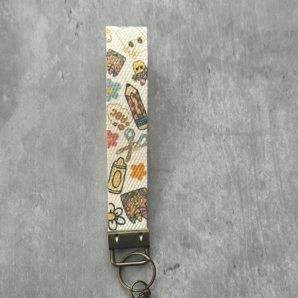 Profession Wristlet Keychain Lanyard, Teacher, Nurse, Dentist Key Fob