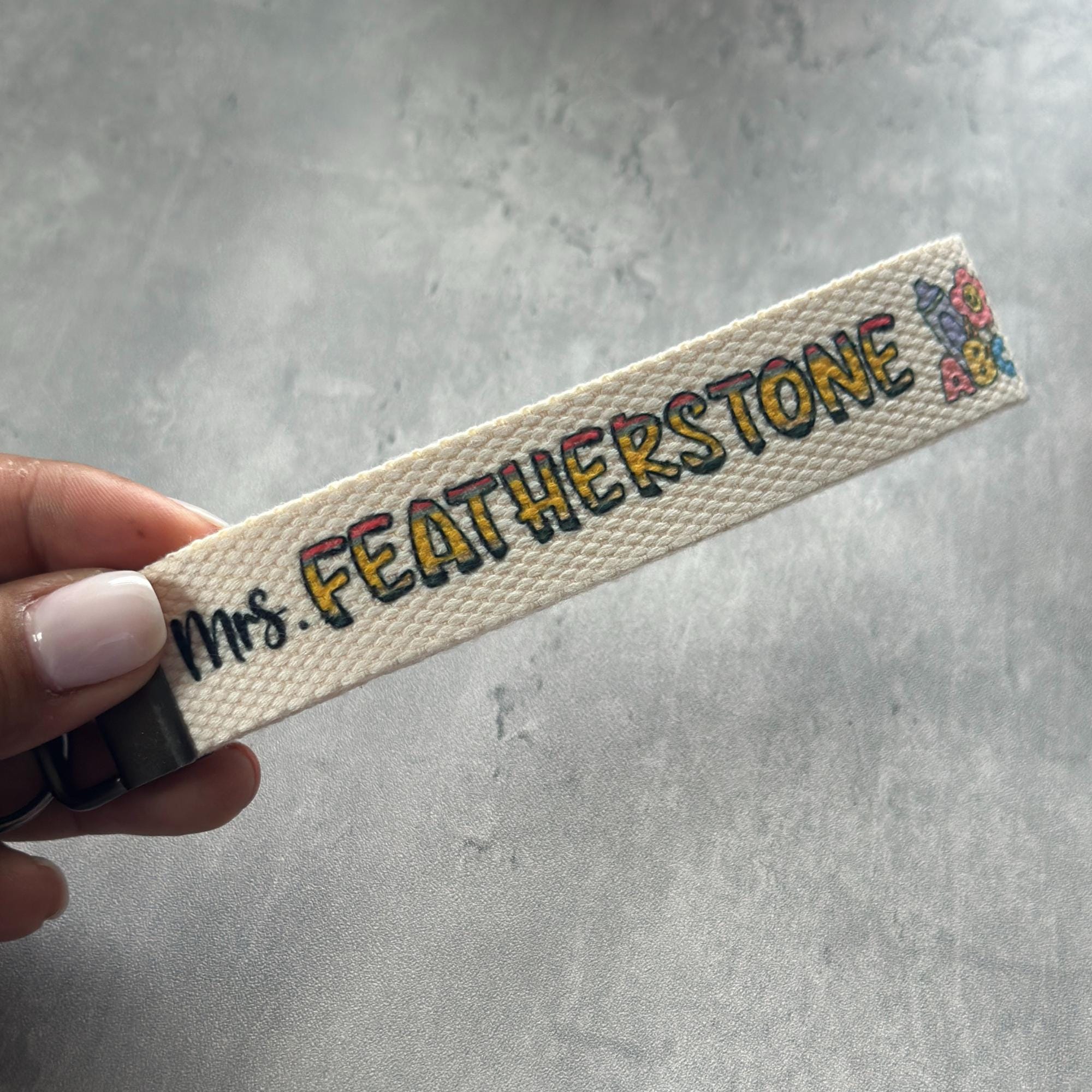 Wristlet Teacher keychain, Custom key lanyard, Cute Car Key Holder, Key Fob Wristlet, Gifts For Teachers, Back To School Gift